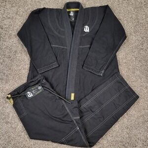 War Tribe Rival Jiu Jitsu Gi W2 Black Excellent BJJ Pearl Weave Ripstop Set